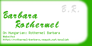 barbara rothermel business card